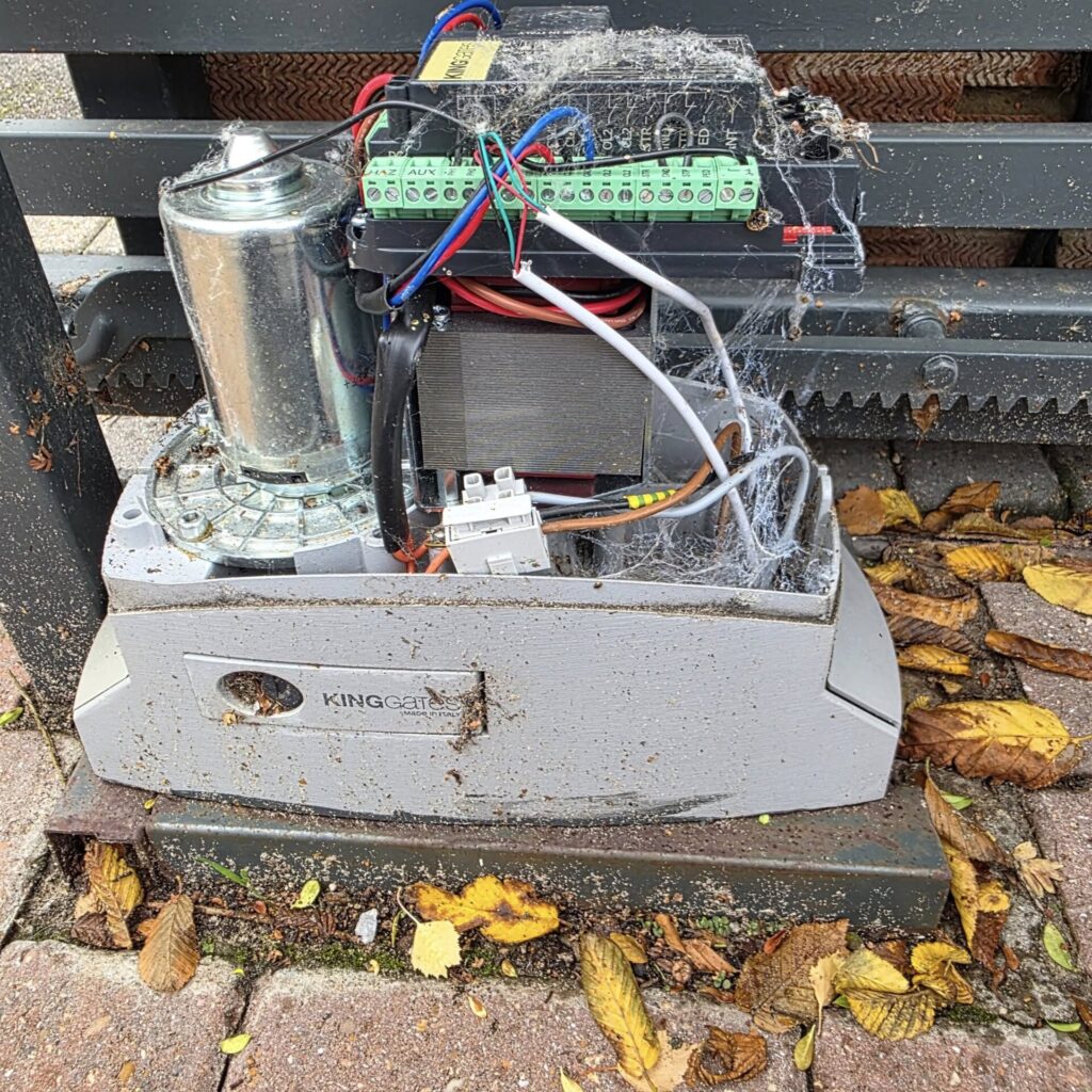 Debris in gate motor